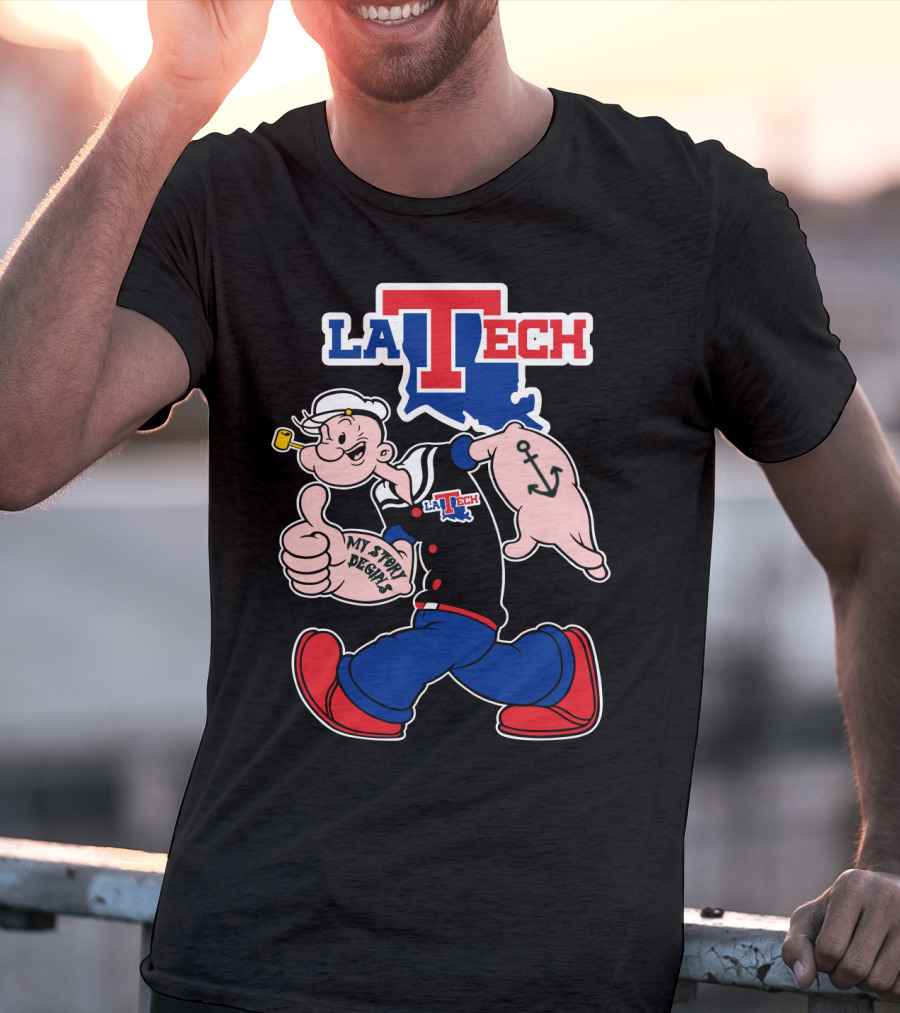 La Tech Bulldogs Popeye My Story Begins T-Shirt
