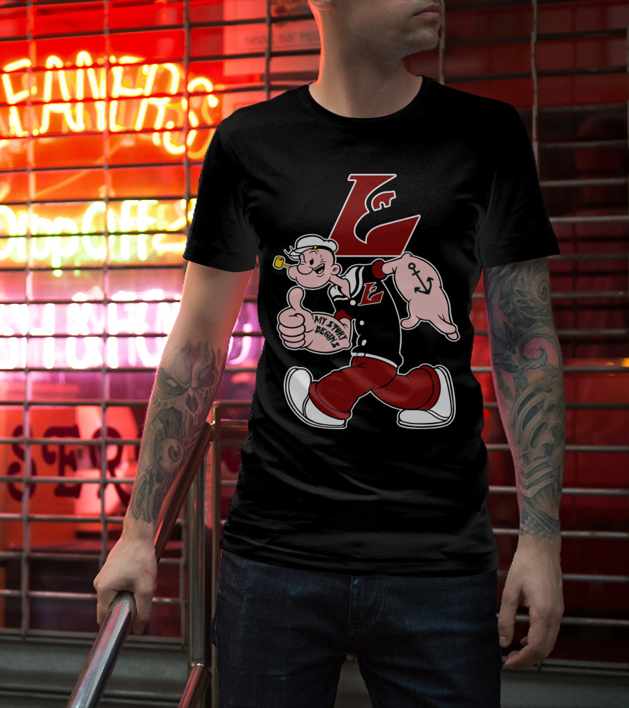 La Crosse Eagles My Story Designs Popeye Anchor T-Shirt