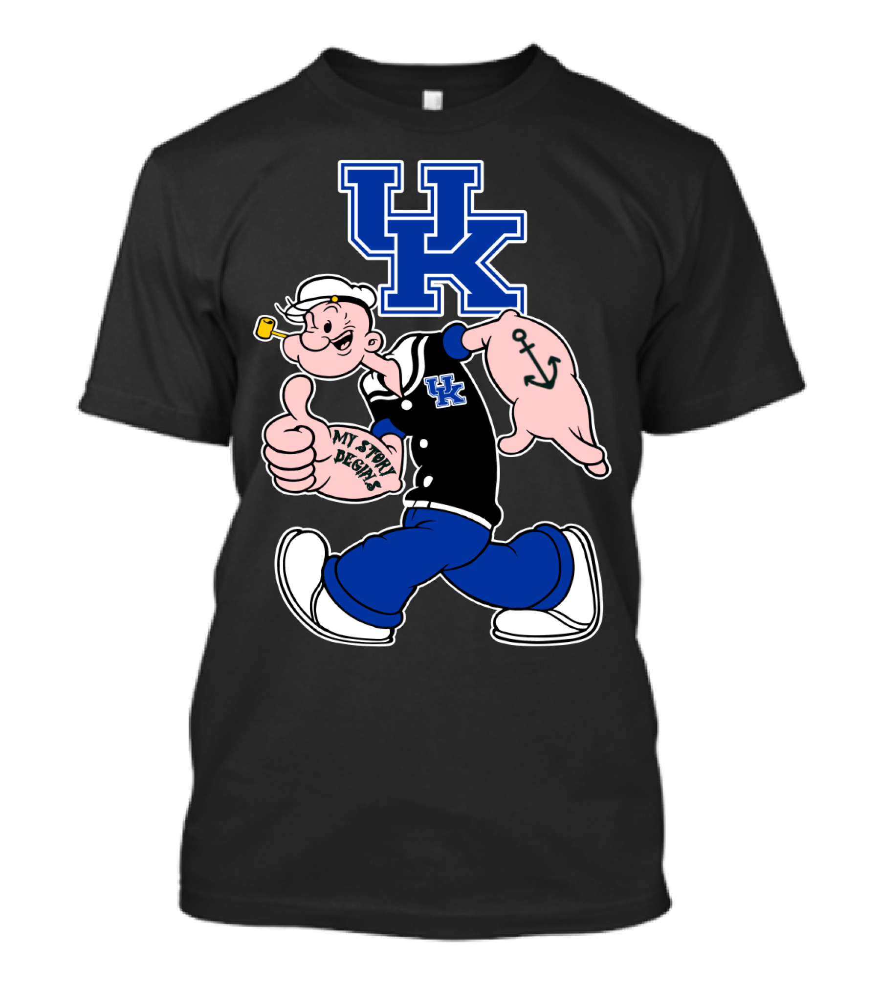 Uk Wildcats Popeye My Story Begins T-Shirt