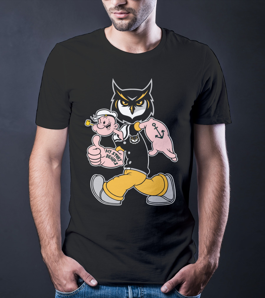 Kennesaw St Owls My Story Designs Popeye Anchor T-Shirt