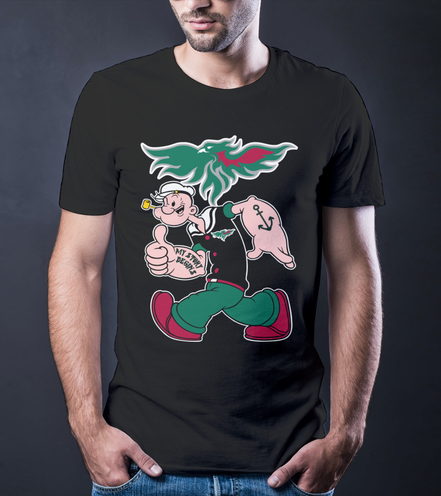 Green Bay Phoenix My Story Begins Popeye Anchor T-Shirt