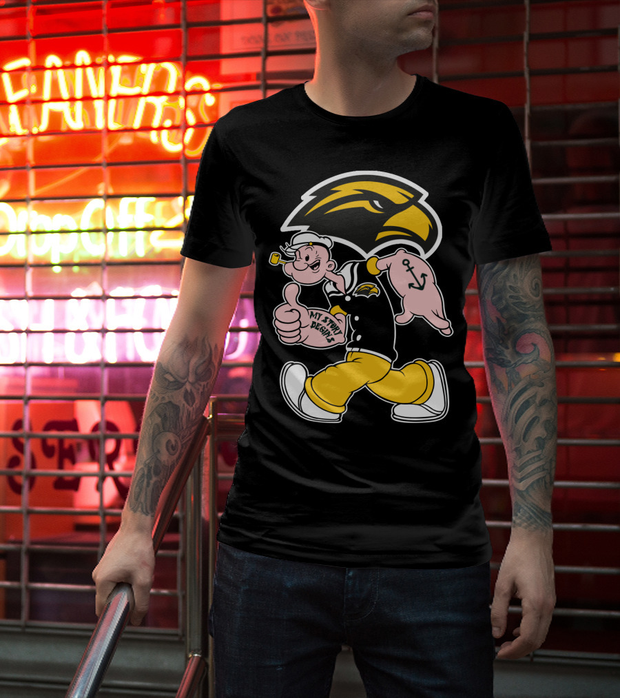 Southern Mississippi Golden Eagles My Story Begins Popeye T-Shirt