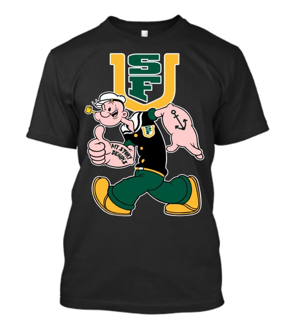 Sfu San Francisco Dons Popeye My Story Begins T-Shirt