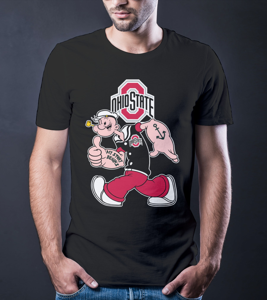 Ohio State Buckeyes Vintage Cartoon Sailor Character T-Shirt