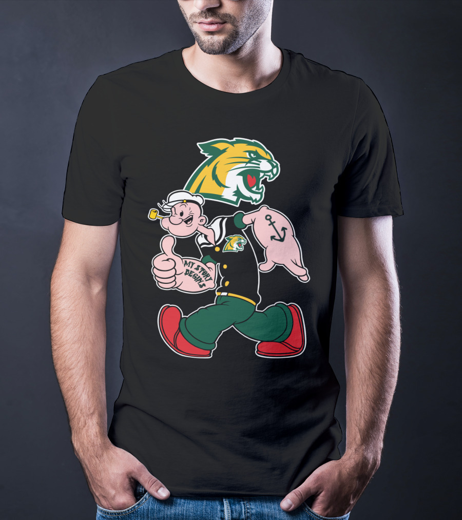 Northern Michigan Wildcats My Story Designs Sailor Character T-Shirt