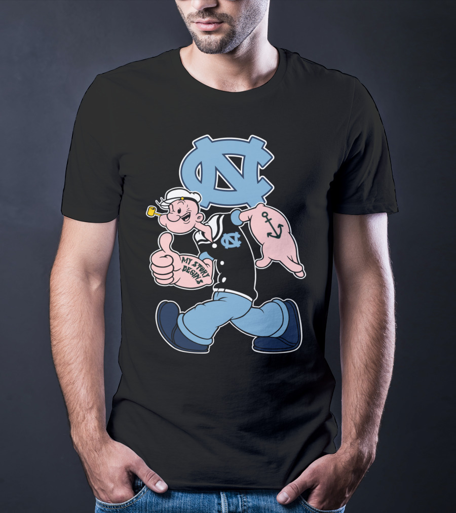 North Carolina Tar Heels Popeye My Story Begins T-Shirt