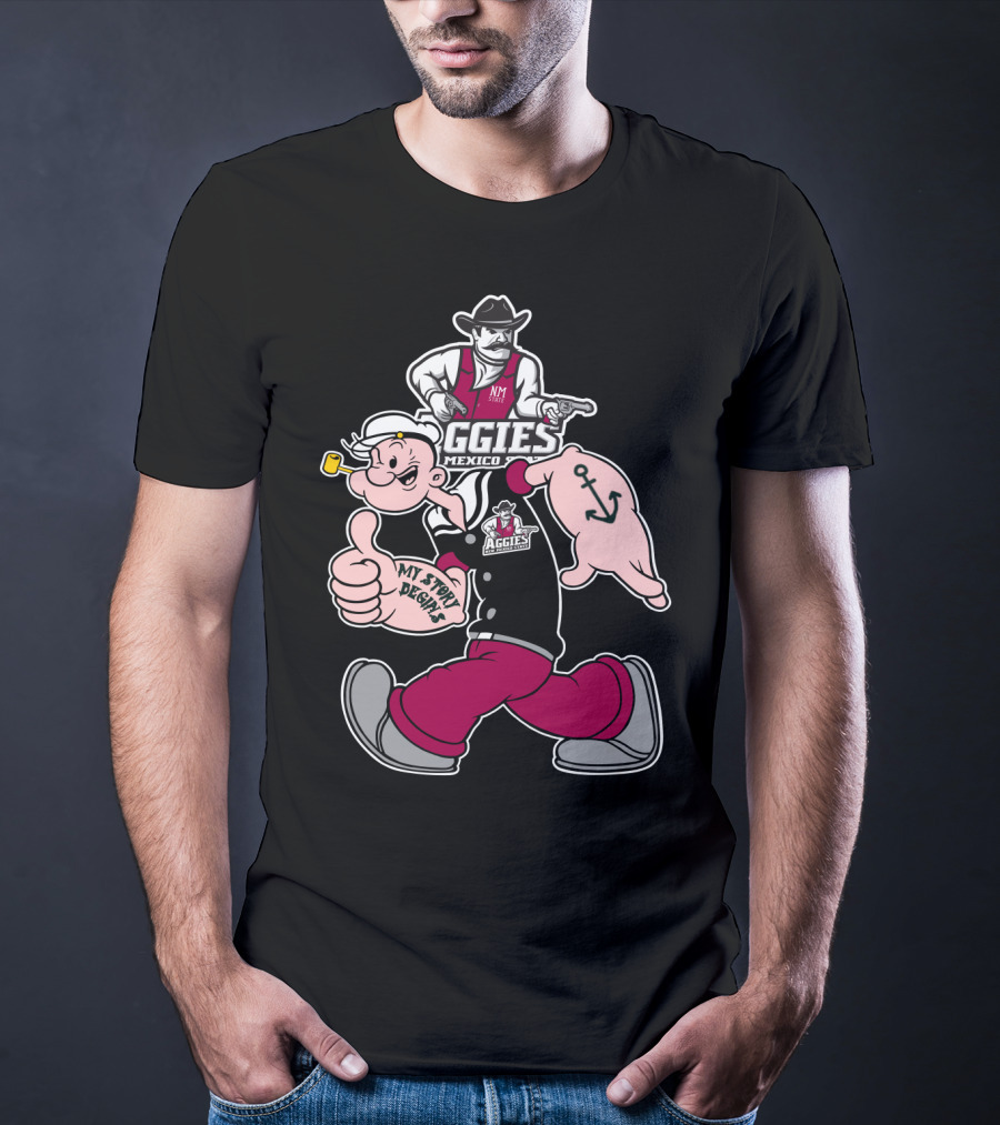Popeye My Story Designs New Mexico State Aggies T-Shirt