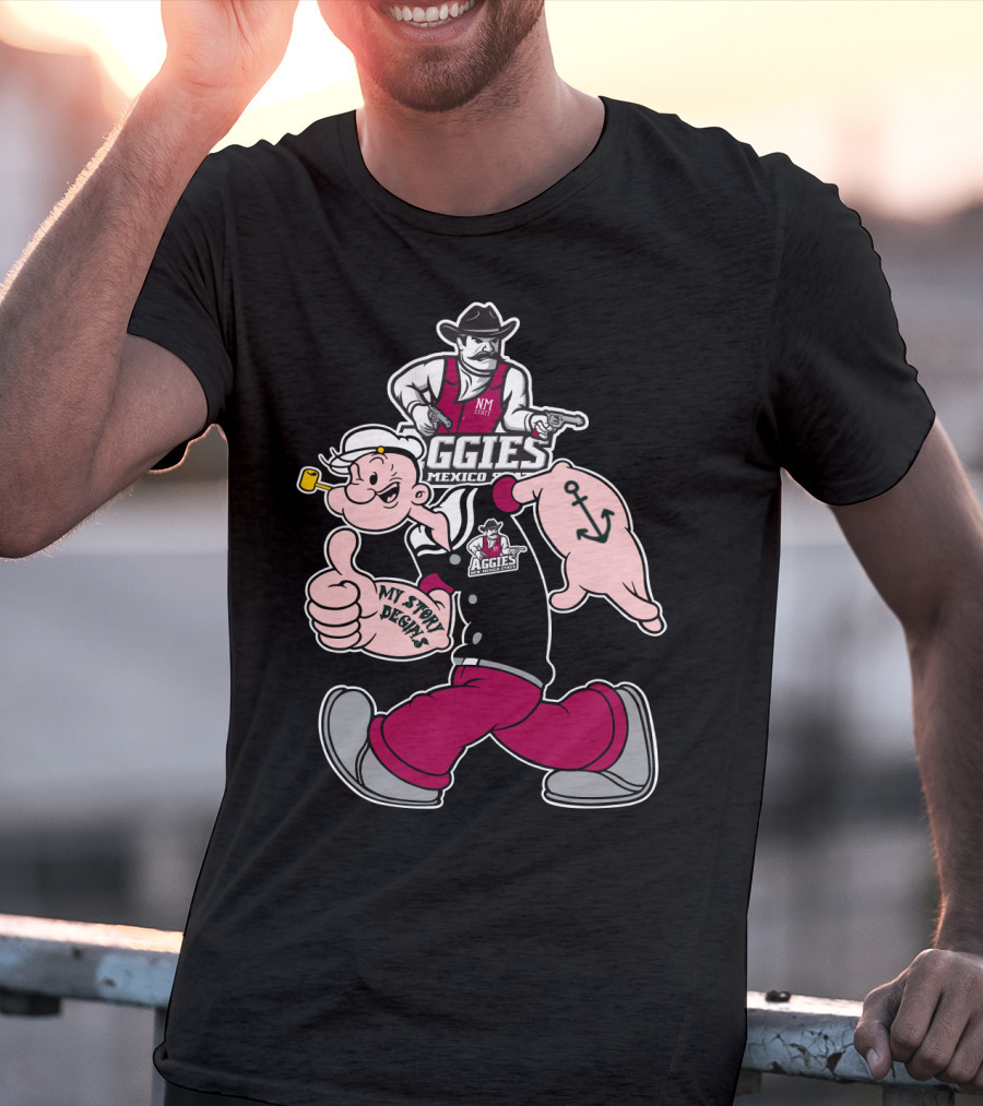 Popeye My Story Designs New Mexico State Aggies T-Shirt