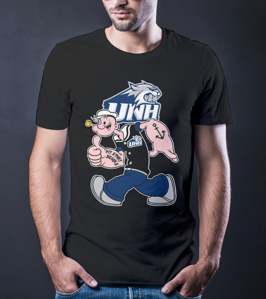 Unh Wildcats Popeye My Story Begins T-Shirt