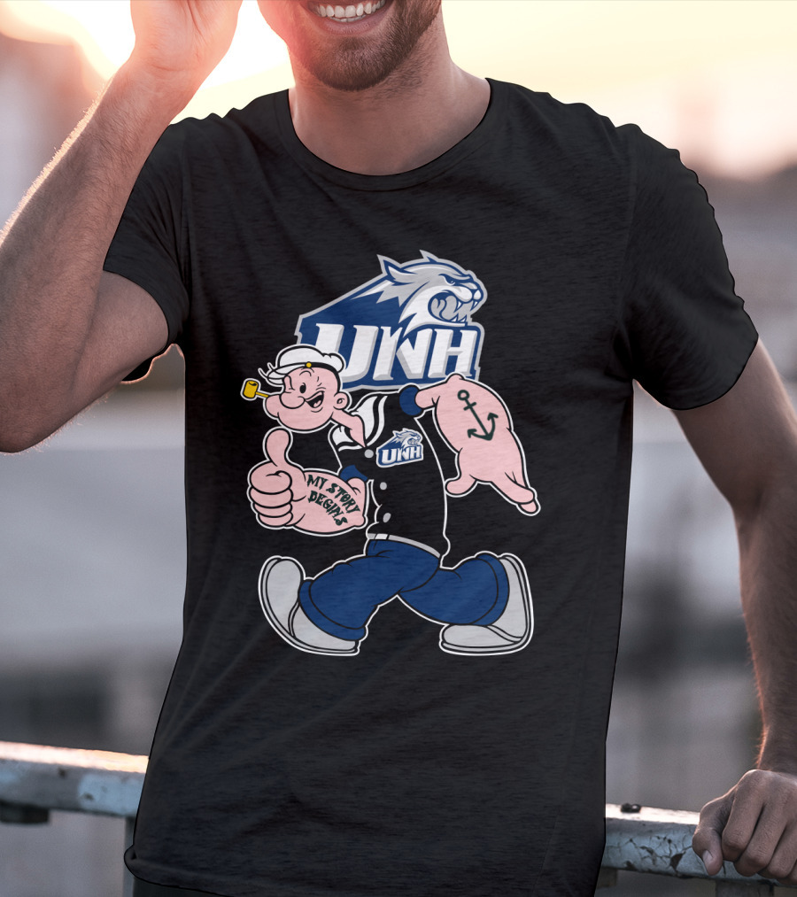 Unh Wildcats Popeye My Story Begins T-Shirt