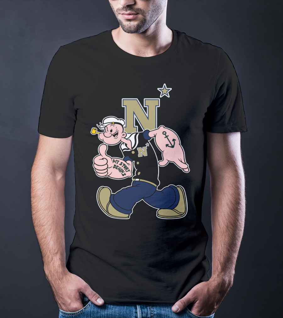 Naval Academy Midshipmen Popeye N Anchor Star T-Shirt