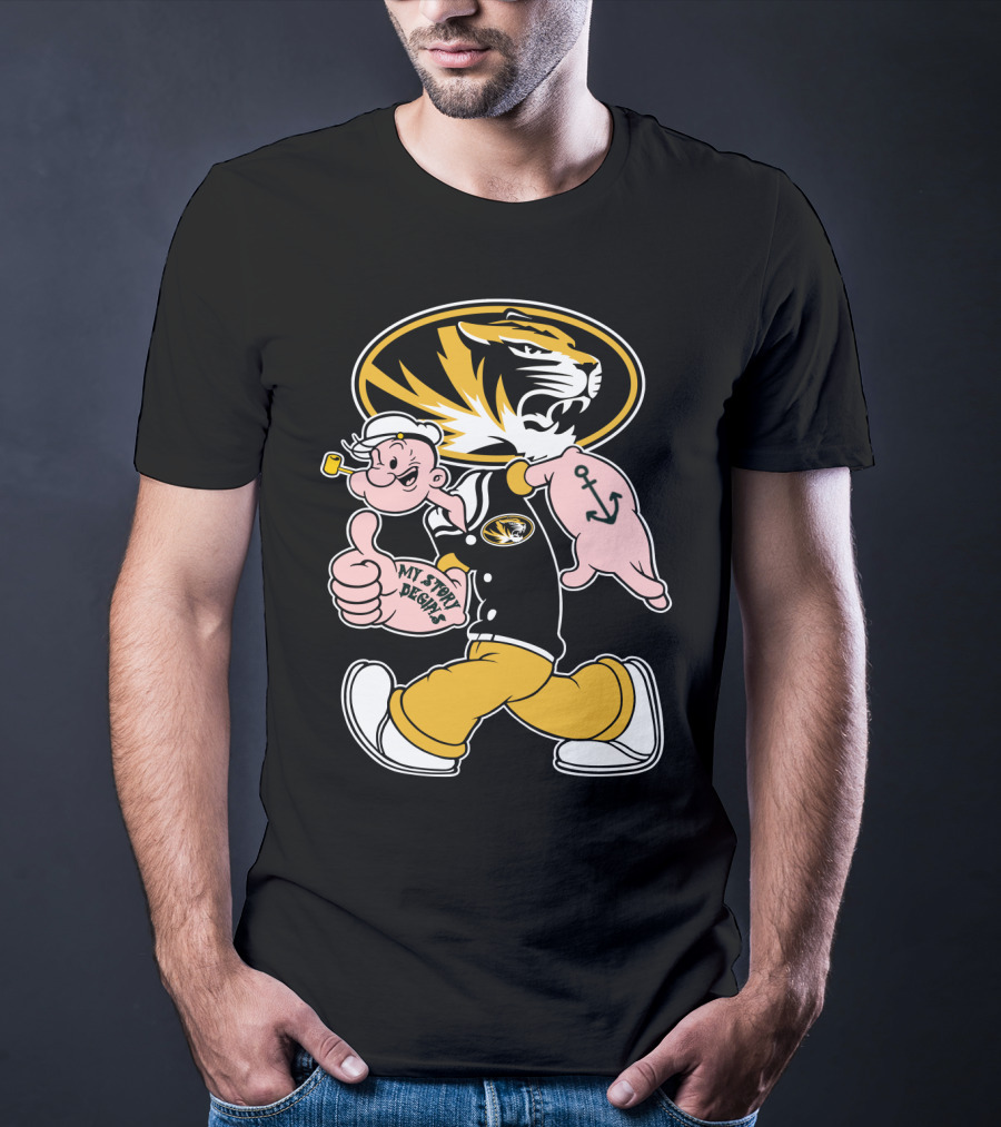 Missouri Tigers My Story Designs Popeye Anchor T-Shirt