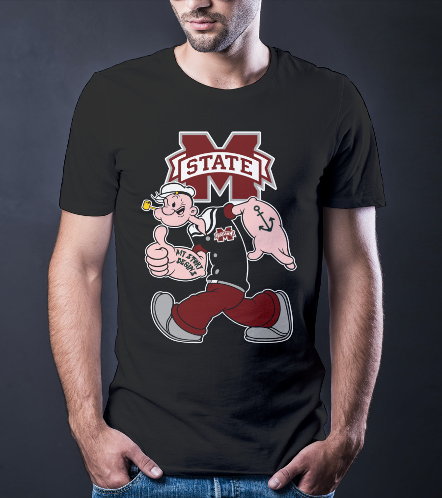 Mississippi State Bulldogs Popeye My Story Designs T-Shirt