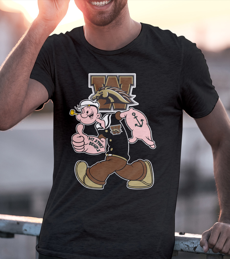 Western Michigan Broncos Popeye My Story Designs T-Shirt