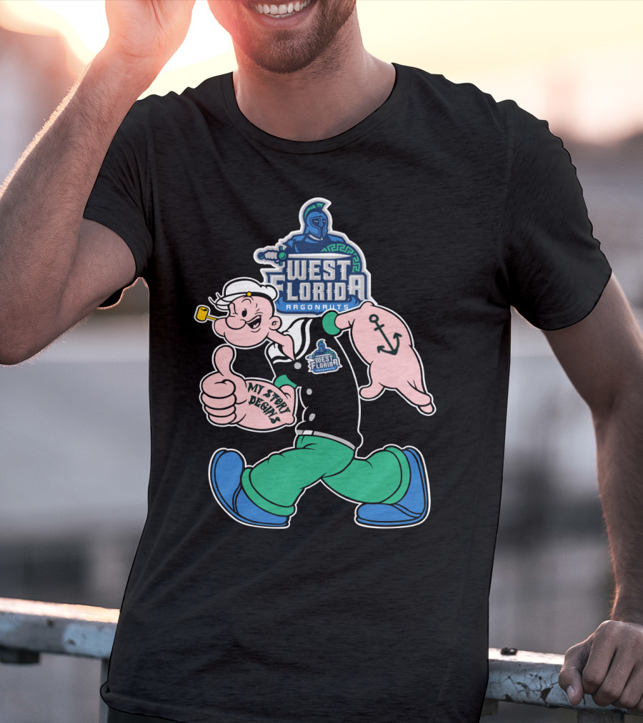 West Florida Argonauts My Story Begins Popeye Anchor T-Shirt