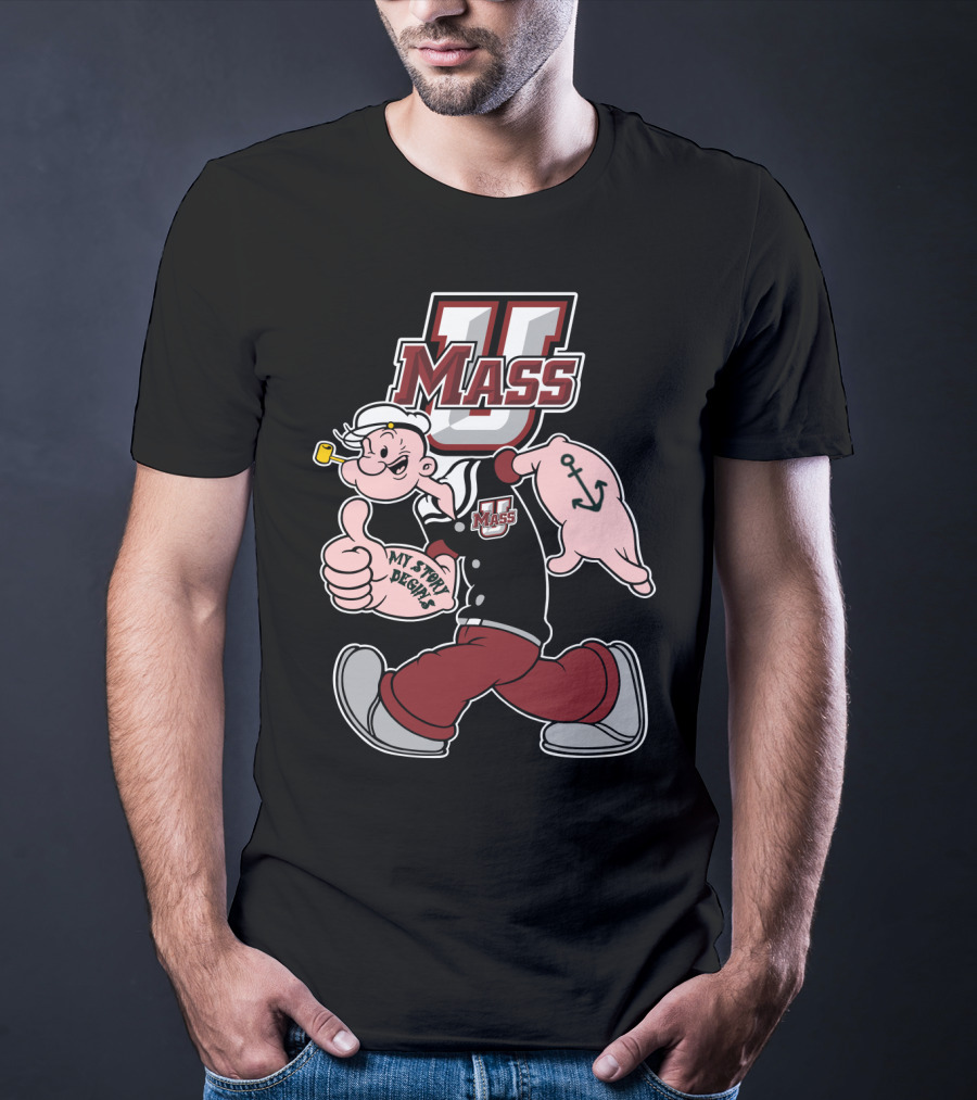 U Mass Minutemen Cartoon Character 369 My Story Begins T-Shirt