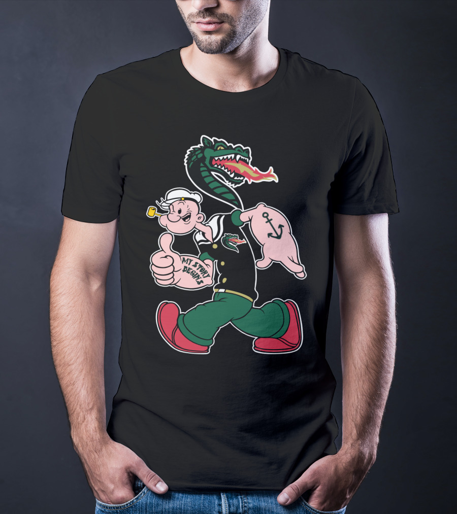 Popeye Uab Blazers My Story Begins T-Shirt