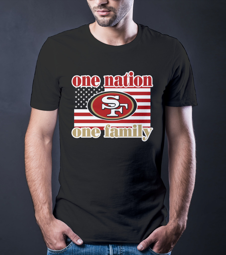 San Francisco 49ers One Nation One Family Usa Flag T-Shirt