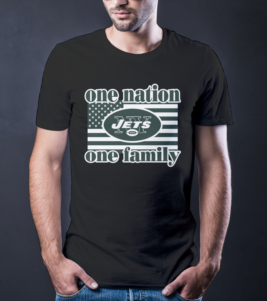 One Nation One Family Jets 9 New York T-Shirt