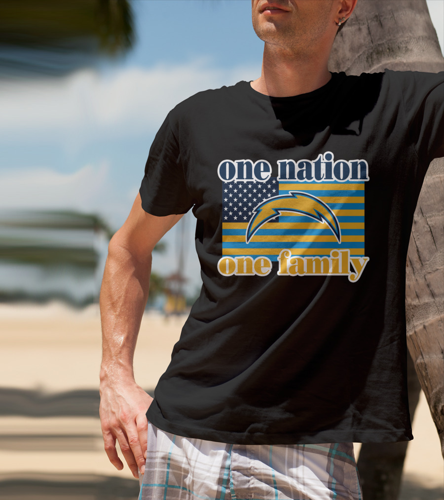 One Nation One Family Los Angeles Chargers T-Shirt
