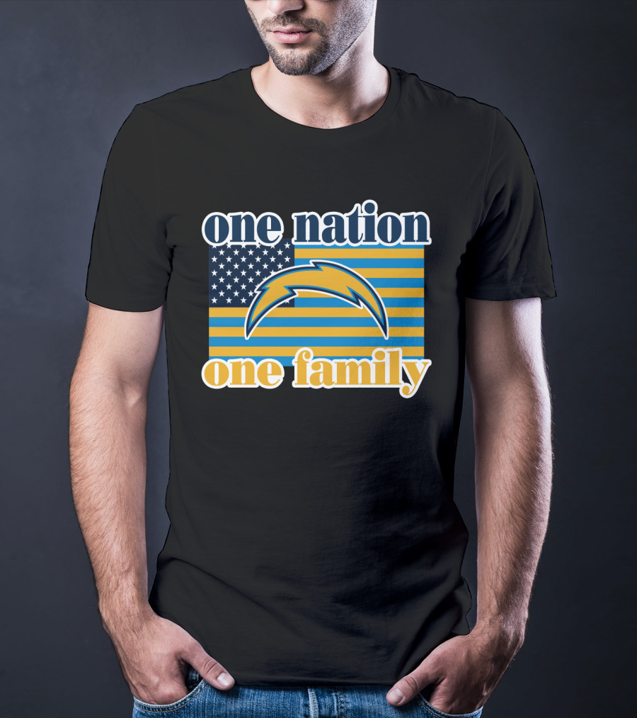 One Nation One Family Los Angeles Chargers T-Shirt