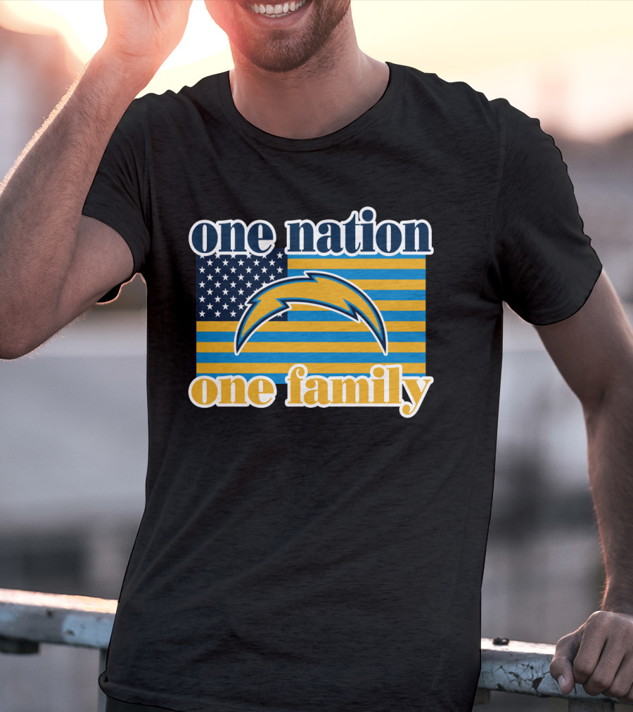 One Nation One Family Los Angeles Chargers T-Shirt