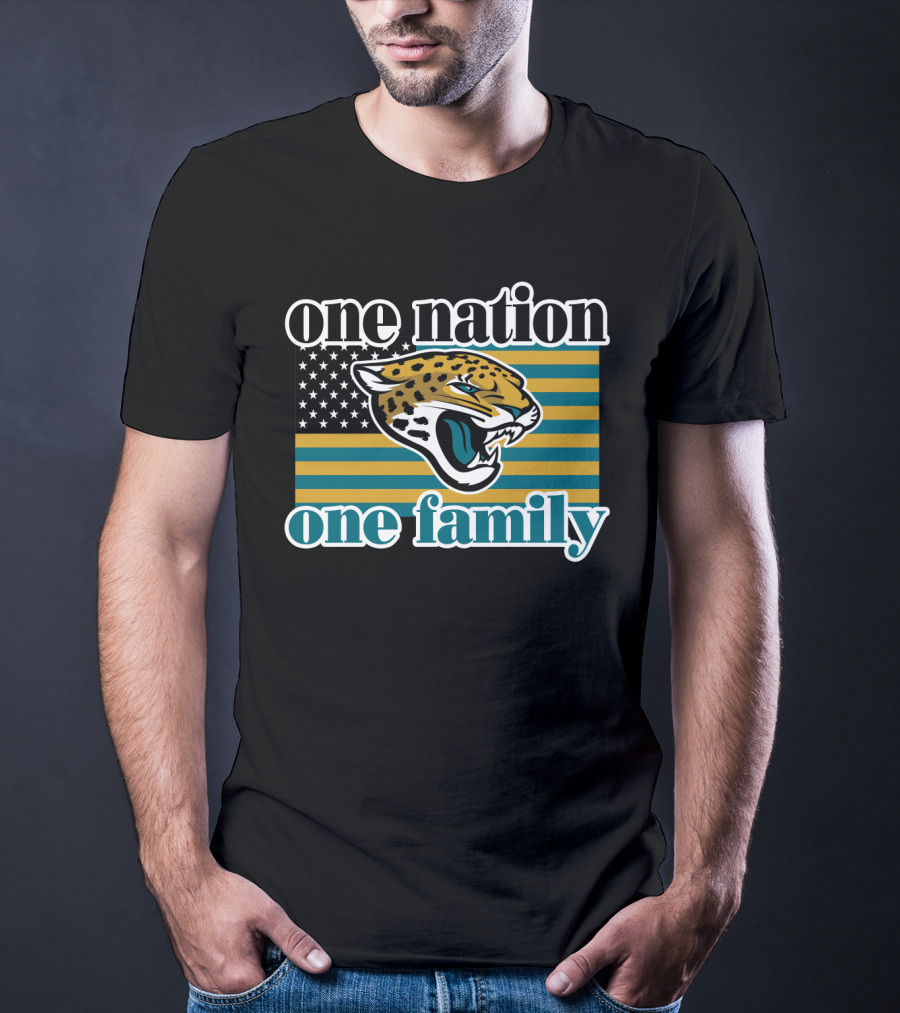 One Nation One Family Jacksonville Jaguars 18 T-Shirt