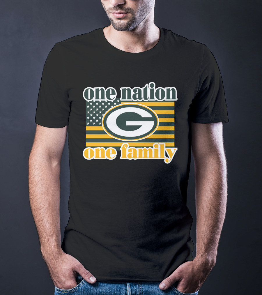 One Nation One Family Green Bay Packers T-Shirt