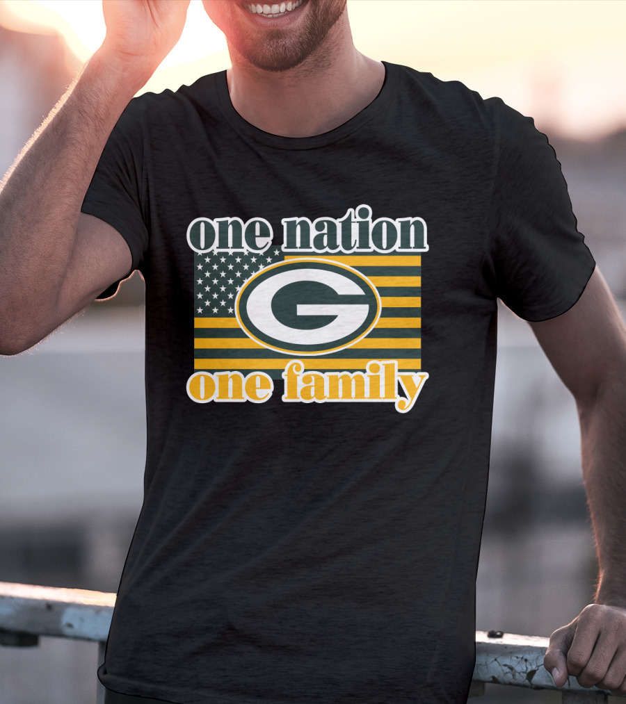 One Nation One Family Green Bay Packers T-Shirt