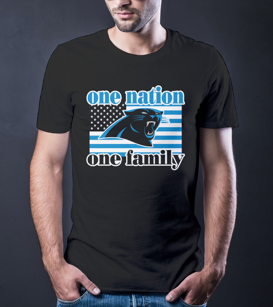 One Nation One Family Carolina Panthers 28 T-Shirt