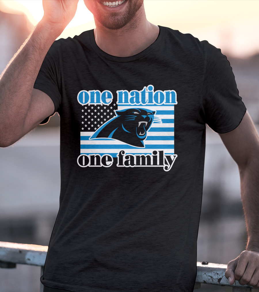 One Nation One Family Carolina Panthers 28 T-Shirt