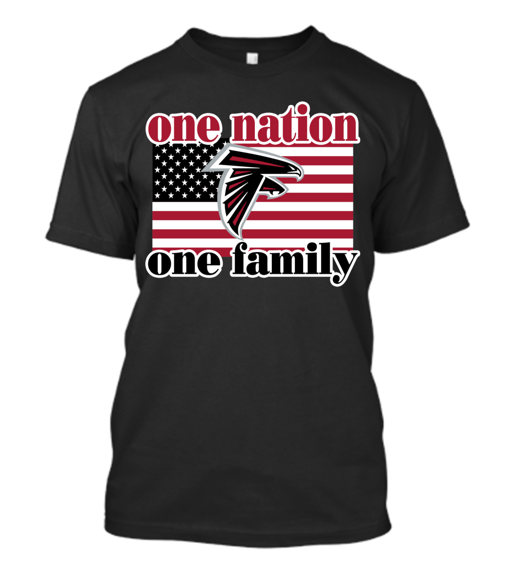 Atlanta Falcons One Nation One Family American Flag T-Shirt