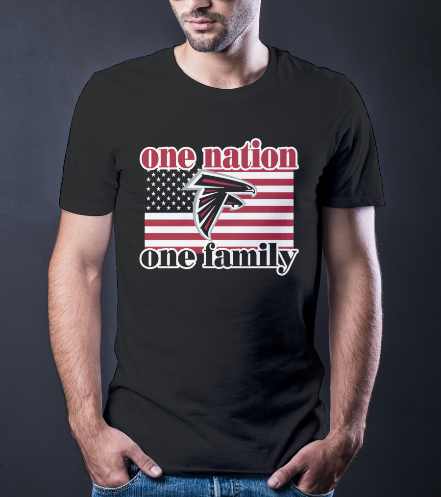 Atlanta Falcons One Nation One Family American Flag T-Shirt