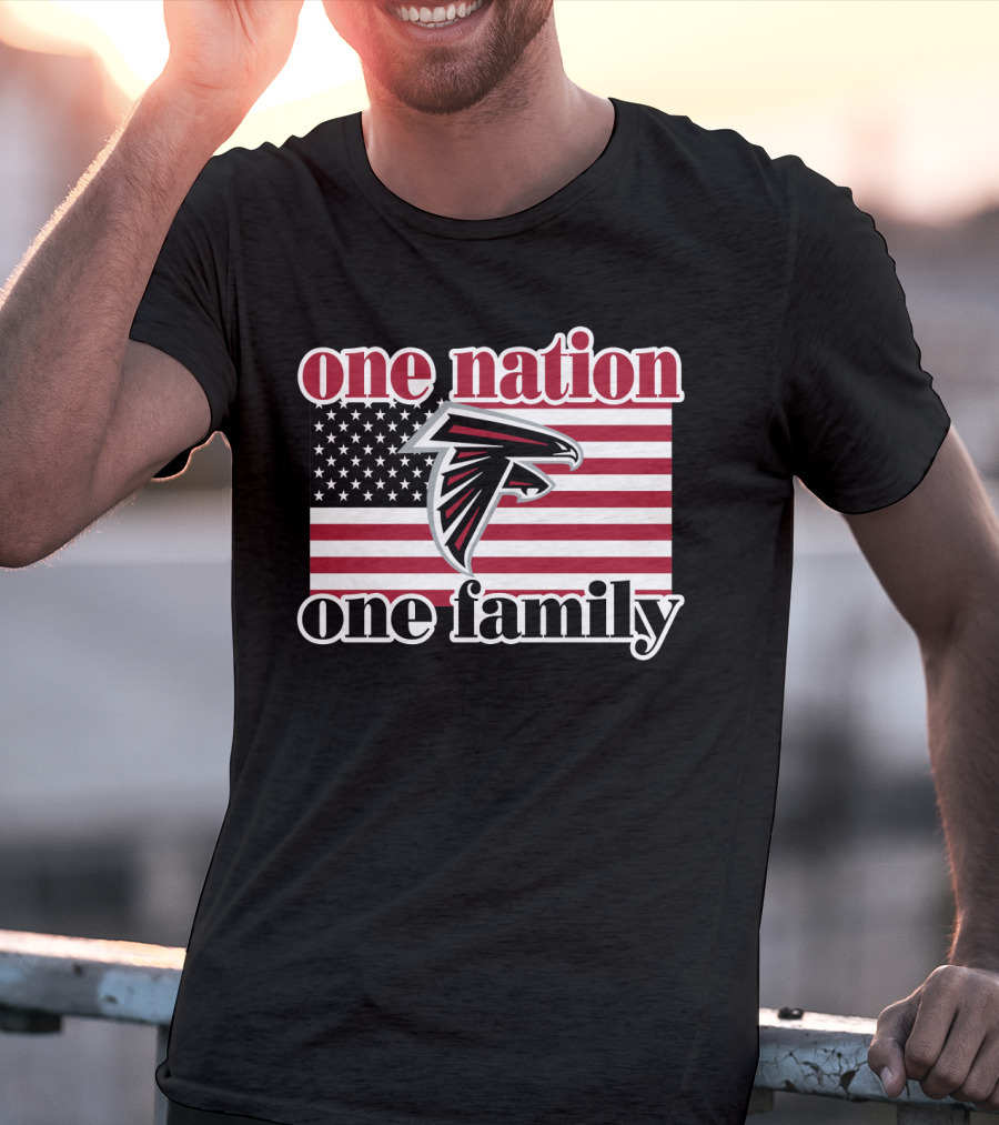 Atlanta Falcons One Nation One Family American Flag T-Shirt