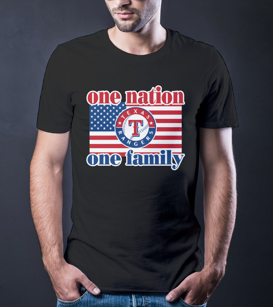 Texas Rangers One Nation One Family T-Shirt