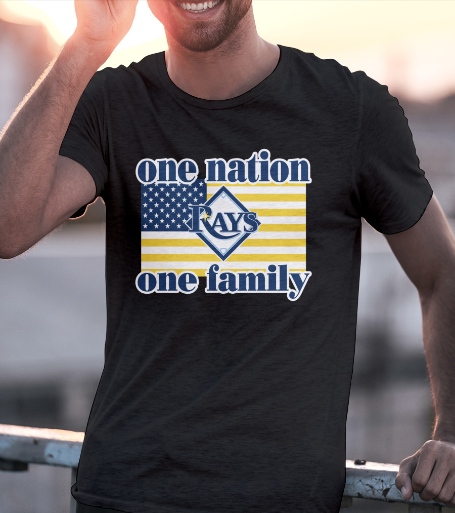 One Nation One Family Tampa Bay Rays American Flag T-Shirt