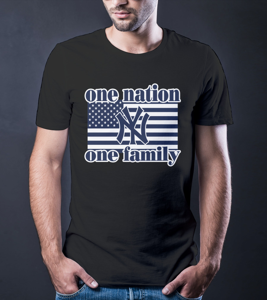 One Nation One Family New York Yankees Flag T-Shirt