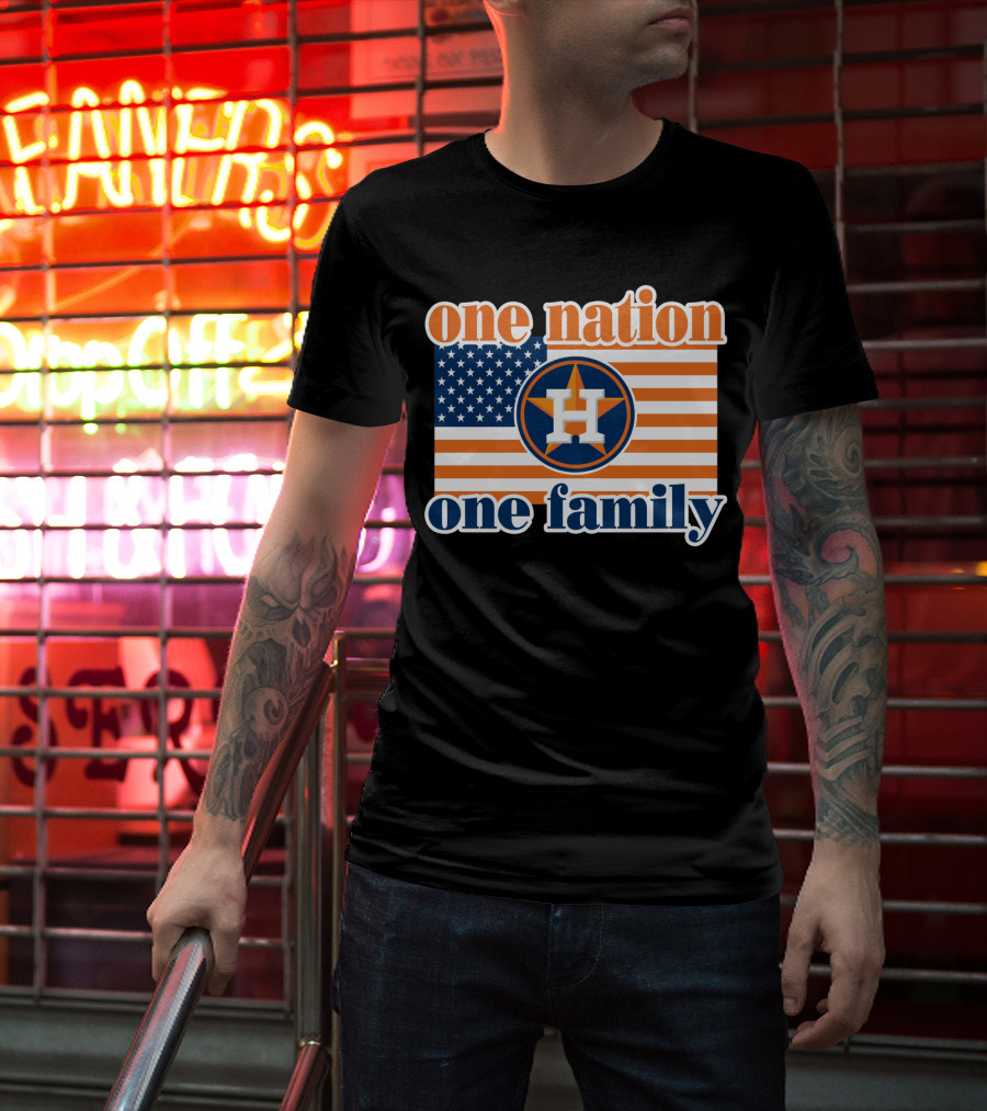 One Nation One Family 51 Houston Astros Patriotic T-Shirt