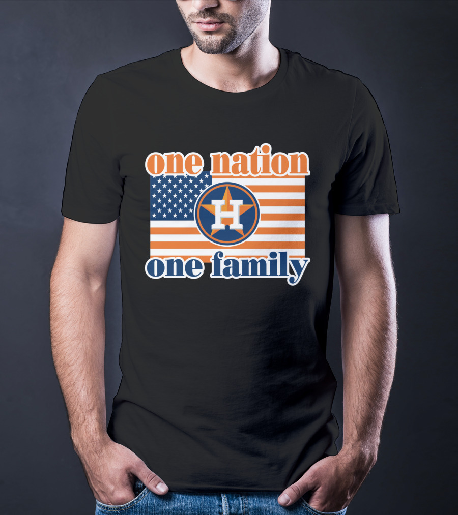 One Nation One Family 51 Houston Astros Patriotic T-Shirt
