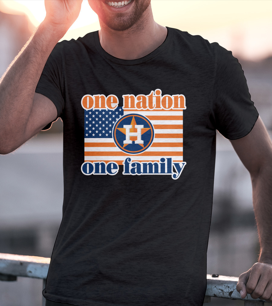One Nation One Family 51 Houston Astros Patriotic T-Shirt