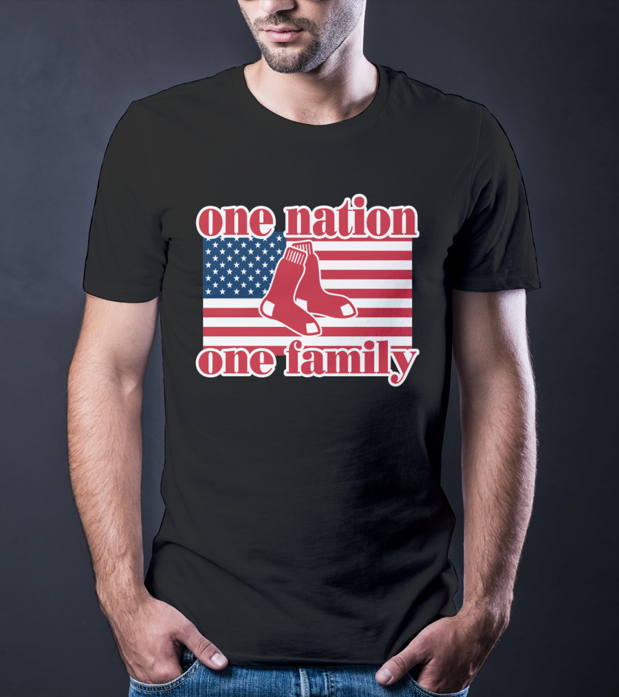 Boston Red Sox One Nation One Family American Flag T-Shirt