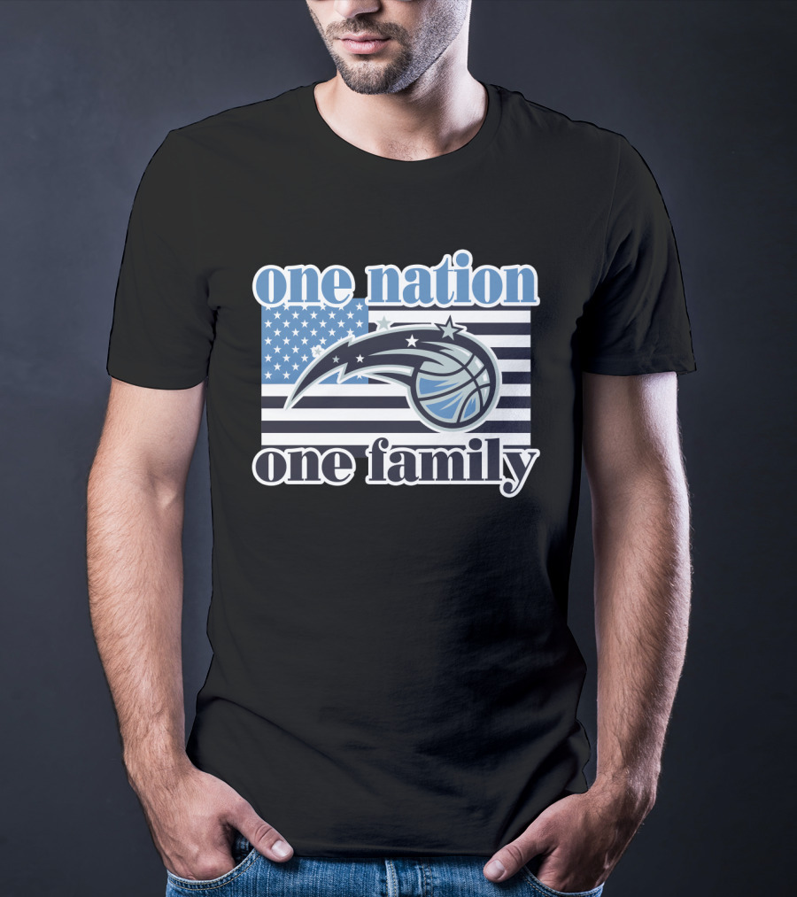 One Nation One Family Orlando Magic Basketball Flag T-Shirt