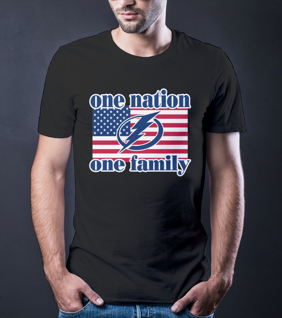 One Nation One Family 92 Tampa Bay Lightning T-Shirt