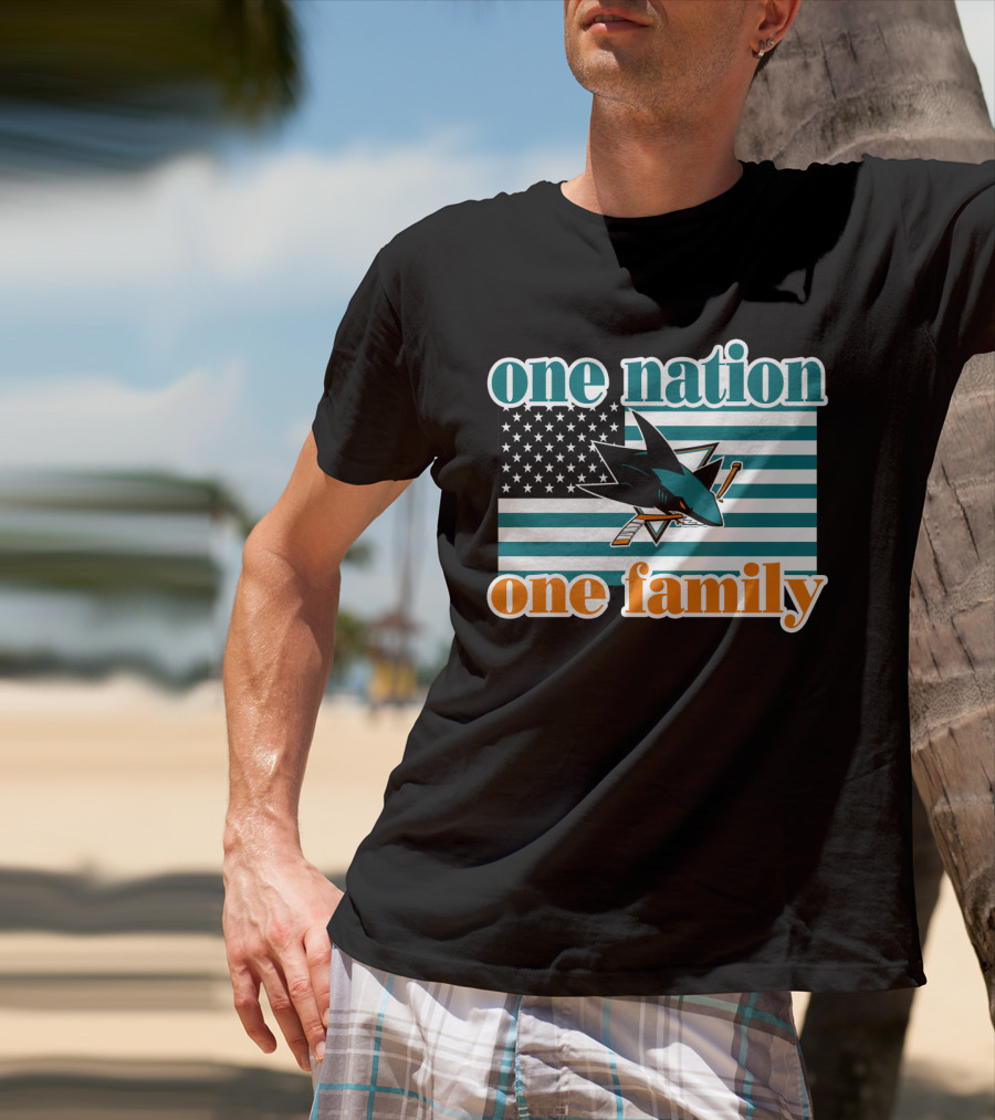 One Nation One Family San Jose Sharks 94 T-Shirt