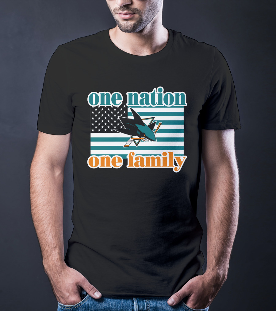 One Nation One Family San Jose Sharks 94 T-Shirt