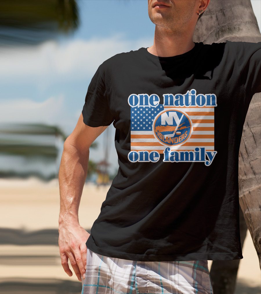 New York Islanders One Nation One Family American Flag T-Shirt