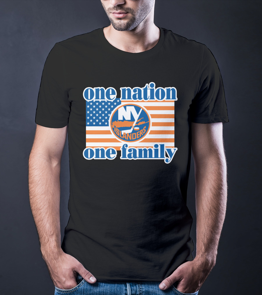 New York Islanders One Nation One Family American Flag T-Shirt