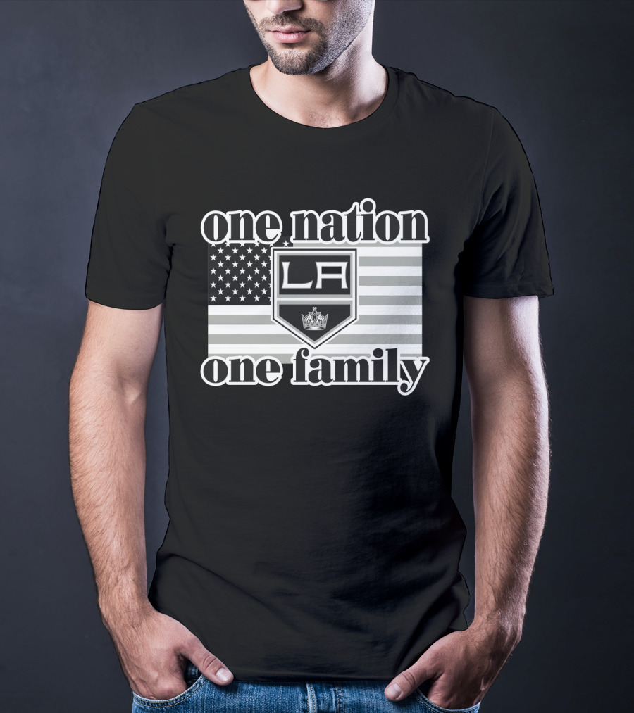 One Nation One Family La Kings 103 American Flag T-Shirt