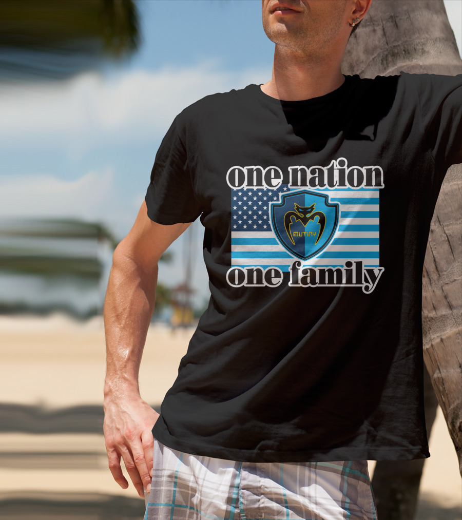 One Nation One Family Tampa Bay Mutiny American Flag T-Shirt