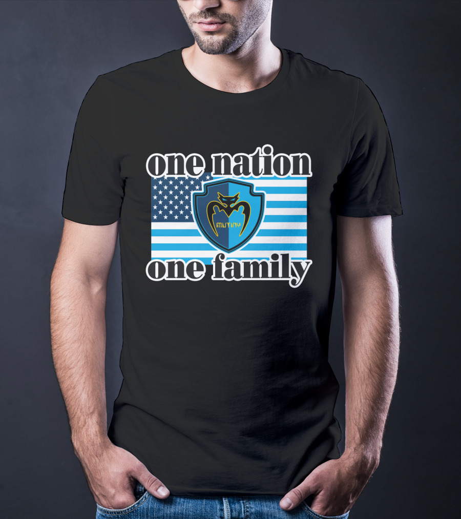 One Nation One Family Tampa Bay Mutiny American Flag T-Shirt